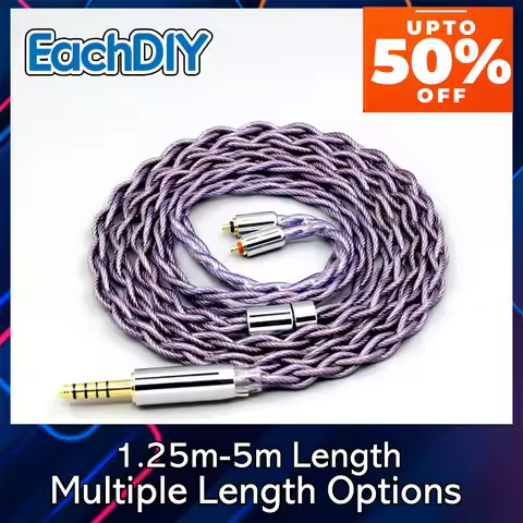 4 core Type2 7N 140 cores litz OCC 1.8mm Earphone Cable For UE Live UE6 Pro Lighting SUPERBAX IPX He