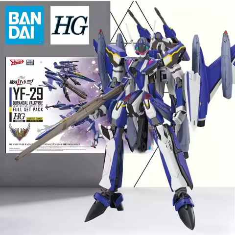 HG 1/100 YF-29 Durandal Valkyrie Full Set Macross Delta Movie Bandai Transformable Mecha Model Kit M