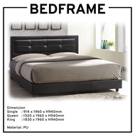 BEDFRAME WITH HEADBOARD / PU BEDFRAME / DIVAN BED / SINGLE BED / QUEEN SIZE BED / DOUBLE BED