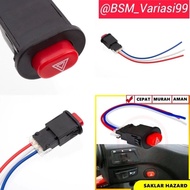 TOMBOL Hazard Light Switch Button On Off Motorcycle Car Turn Signal Light Convoi Hazard Button Hazar