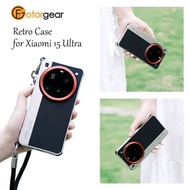 Fotorgear 17mm/T-mount Retro Phone Case for Xiaomi 15 Ultra with Cold Shoe Lanyard Mechanical Shutte