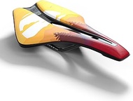 Mountain Bike Saddle with Rear Reflective Sticker - Waterproof Surface Bicycle Seat for Men Women