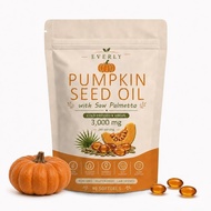 EverlyPumpkinSeedOilWithSawPalmetto,UpgradedColdPressed,PureVirginOilNon-GmoRichInEssentialFattyAcid