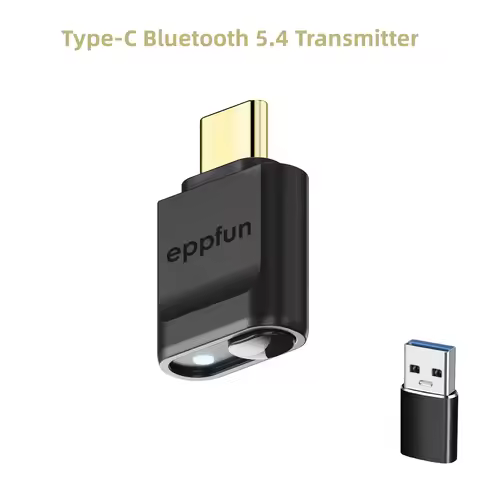 Eppfun Type-C Bluetooth 5.4 Transmitter for Mobile/Game Player to Wireless Headphones, LDAC/AptX Ada