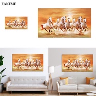 FAKEME 7 Running Horses Wall Decor, Canvas Print Picture, Gift, Landscape Artwork, Animal Painting f