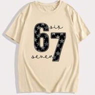 Men's 67th T-Shirt,Funny 67 Number&Stars Print Graphic Tee,Milestone Age Apparel For 67 Year Celebra