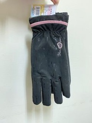 全新未使用 黑粉色愛心刷毛保暖手套