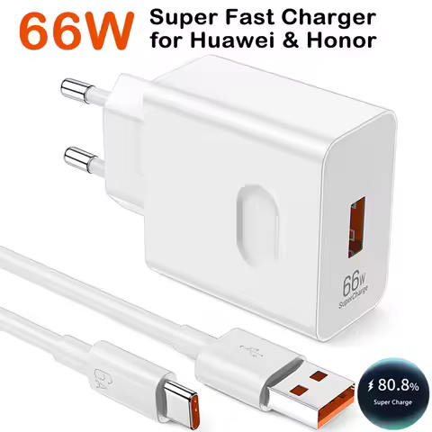 66W 6A Super Fast Charger Type C Charging Cable for Huawei Mate 70 60 50 P70 P60 Nova 8 9 10 Honor 9