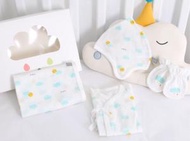 初生嬰兒用品4件裝禮盒 (藍色小雲)