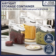 Easy-Pour Airtight Kitchen Storage Container for Grains, Rice & Cereal Food Storage Dispenser Cereal