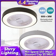 [Shrry Lighting]Ceiling Fan With Light（Wind Deflector） DC Motor Ceiling Fan Ceiling Light 3000k-6000k