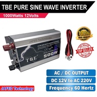 JAFED - 500W 12v TBE Pure Sine Wave Power Inverter DC 12V to AC 220V - Offgrid Inverter