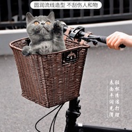 Dahon Dahang Bicycle Retro Hand-Woven Basket Detachable Car Basket Bicycle Vegetable Basket Accessor