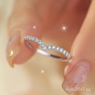 High-end and pure V Stackable Rings Personality Rings Row Diamond Rings Moissanite Diamond Rings Wom