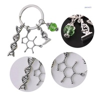【SUIT*】 Biology Chemistry Keychain Unique Molecule Keyring Accessory Portable and Stylish Doctor DNA