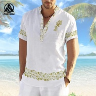 Fashion Floral Shirts For Men Oversized Shirts Loose Short Sleeve Tops Vacation Mens Hawaiian Shirts