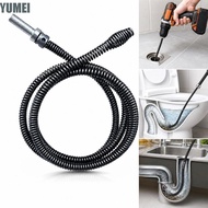 YUMEI Drain Snake, Steel Flexible Spring Plumbing Snake,  Bendable Spiral Head Drill Powered Spring 