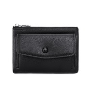 2024 New Style Ladies Short Wallet Double Zipper Flip Simple Portable Card Holder Fashion Small Coin