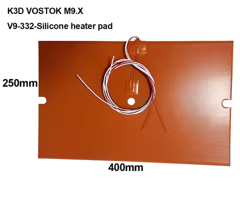 Customized Silicone Heater Size 250x400mm 400x400mm 500x500mm For Vostok 3D Printer Install wih 100K