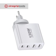 130W GaN PD charger 130W high power folding feet dual USB + dual PD charger 130W direct charging