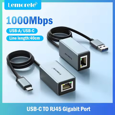 Lemorele TC48 USB3.0 Ethernet Network Adapter for Macbook USB C to RJ45 Ethernet Adapter for PC Lapt
