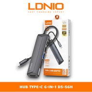 Type-C Signal Splitter Hub to HDMI Port+USB 3.0+ TF/SD Card+ Type-C PD 87W LDNIO DS-56H