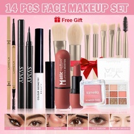 [14] [Code] 1 set of 9-color eyeshadow palettes. Complete makeup set + Monochromatic blush + matte v