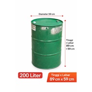 Tong Minyak Drum Besi 200 Liter (READY STOK) Tong Air / Simpan Minyak / DIY Kebun / Industrial Drum