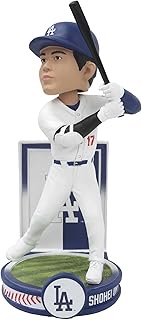 FOCO Shohei Ohtani (LA Dodgers) (White Jersey Batting) Banner Series MLB Bobblehead