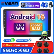 Android 16 (4G SIM+5G WIFI) Car Android Player 8Core 8GB+256GB Qled 1280*720 CarPlay Android Auto 9/