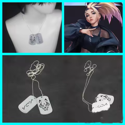 LOL KDA Akali Cosplay Necklace Pendant Women Fashion Jewelry Halloween Carnival Cosplay Costume Acce