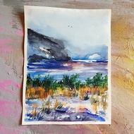 Landscape - artwork hand painted Watercolor painting on paper