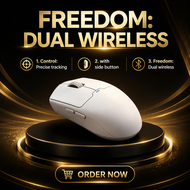 Precise tracking Abs portable 6 button rechargeable BT5.0 2.4G wireless mouse for laptop tablets.