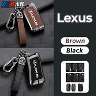 Lexus Leather Car Key Shell Key Case Zinc Alloy Key Cover Smart Key Case Protector For Lexus rx 570 RX300 LX570 CT200H NX250 RX350 LX470 IS NX ES