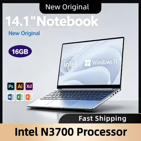 14.1 Inch Ultra Slim Laptop NEW 16GB DDR4 RAM 2TB SSD Intel N3700 Windows 11 1920x1080 Notebook Game