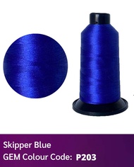 ไหมปัก GEM โทนสีน้ำเงิน ซักฟอกได้สีไม่ตก 3000 เมตร Oeko-Tex Class 1 จากบริษัทราพอส