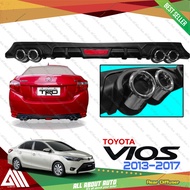 Rear Bumper Lip Diffuser for Toyota Vios 2013-2017 3rd Gen (Matte Black) Version 2