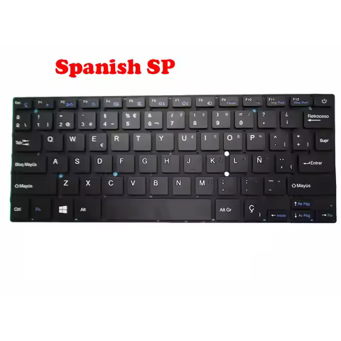 Laptop Keyboard For IVIEW 1410NB Ultra-Slim 14.1 United States US/Spanish SP Black Without Frame