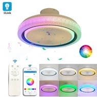 Fan Fan Music Fan Household LEDAPP Bedroom Remote Control Ceiling Smart Smart Invisible Ceiling Fan 