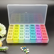 Pill Box Before Morning Noon Dinner After Meal Daily 5 Meals Pill Box Large Capacity 7 Days a Week f