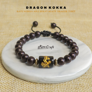 Gelang Aesthetic Pria Wanita Keren Terbaru Tali Serut Kayu Kokka Kaukah Kokah Koka Kecil Kombinasi