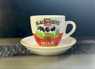 [全新 現貨 有盒] 黑白淡奶 杯碟套裝 可批發 多要可平 荷蘭乳牛 奶茶杯 港式奶茶 茶餐廳