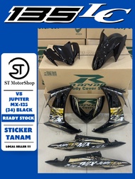 YAMAHA Lc135 V8 Jupiter Mx-135 Black Blue Green Cover Set RAPIDO Coverset Body Cover Sticker Tanam