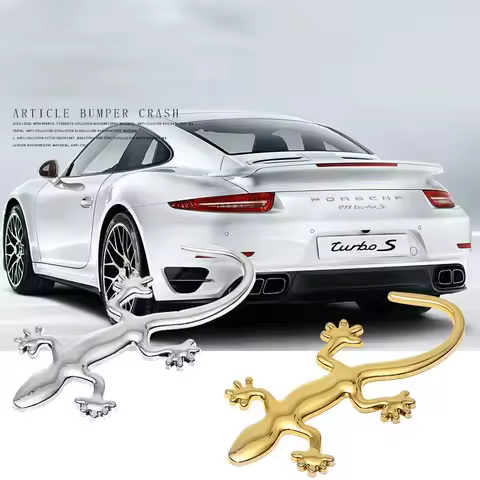 Car Sticker 3D Plastic Gecko Lizard Decal Waterproof Car Truck Sticker Lizard Gecko Decal Badge Embl