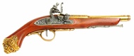 Denix 18th Century Flintlock Pistol with Brass Ornate Handle Butt - Non-Firing Replica Denix 18th Ce