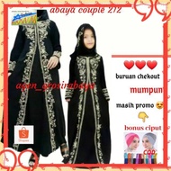 ABAYA COUPLE IBU DAN ANAK ABAYA ARAB ABAYA BORDIR 212 ABAYA HITAM