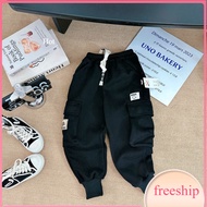 Flannel baby pants with velvet lining for 4_9 years old with BRA letter box pocket, thick material, 