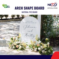 Arch Shape Welcome PVC Board | 5mm / 3mm PVC Board | Size A0/A1/A2/A3 | Wedding/Aqiqah/Birthday Boar