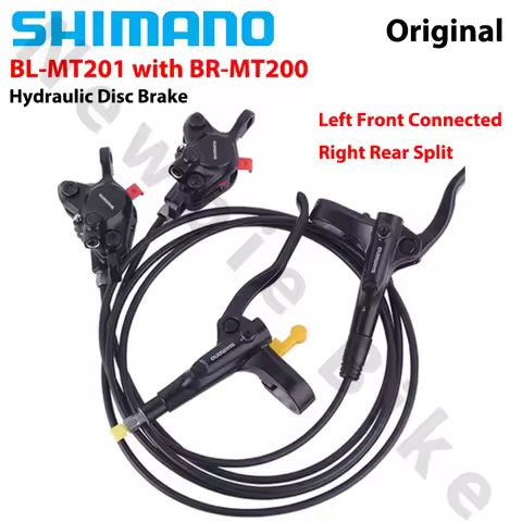 SHIMANO MT201 Hydraulic Brake MTB Mountain Bike Disc Brake Set BL-MT201 BR-MT200 Left Front 950MM Ri