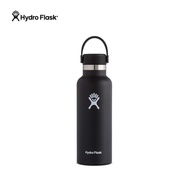 Hydro Flask (18 OZ)  Standard Mouth Insulated Stainless Steel Drinking Water Bottle (Black)